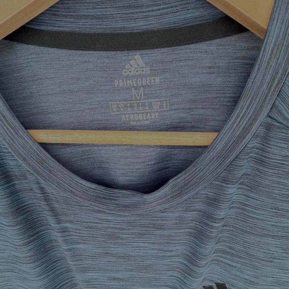 Adidas Aeroready Primegreen Blue Heather Performance Tee Shirt Men’s M